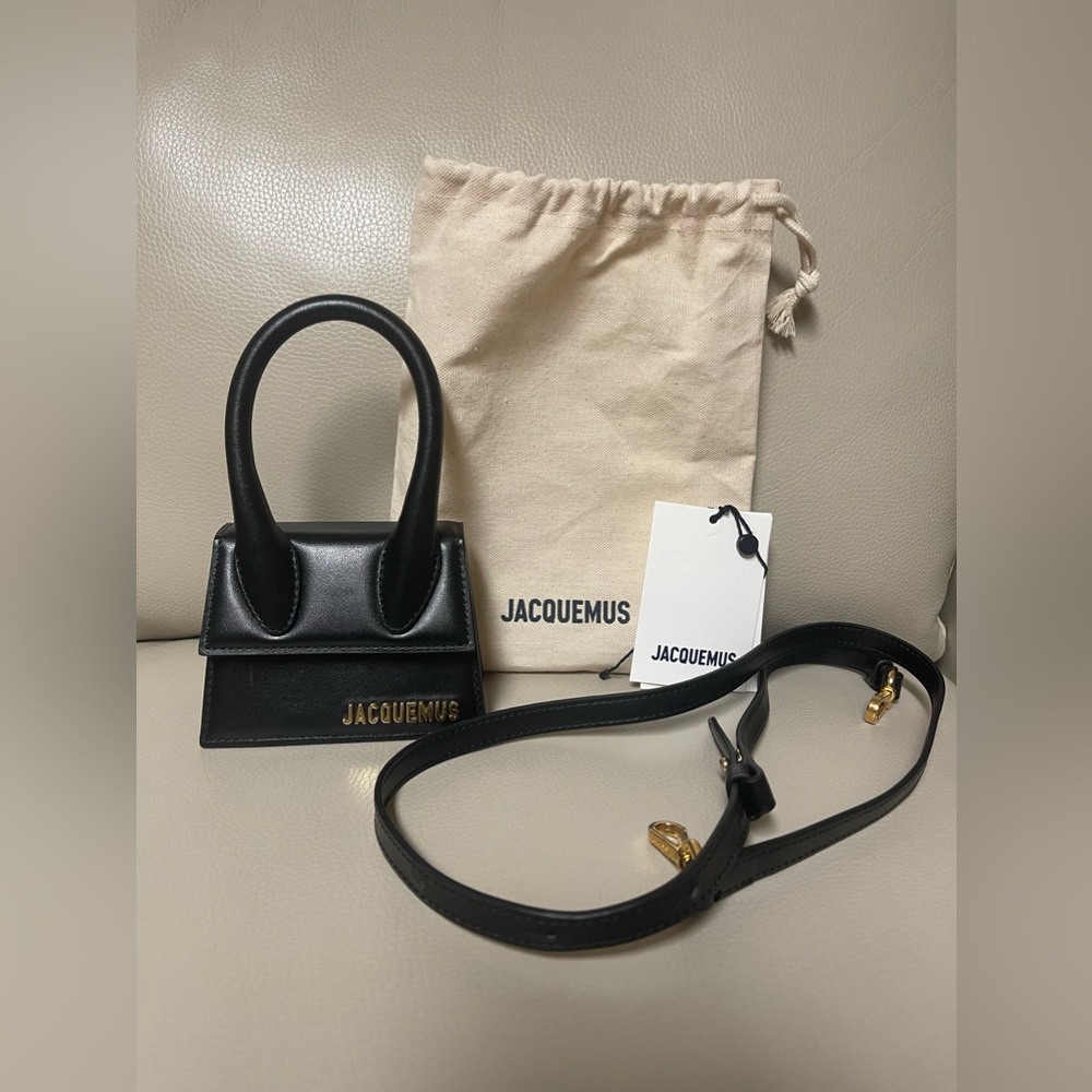 Jacquemus Black Le Chiquito Mini Leather Top-Handle Bag